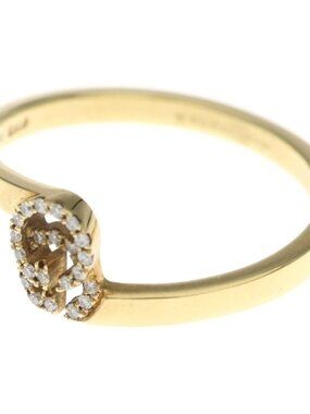Gucci GG Running Diamond Ring 18k Yellow Gold